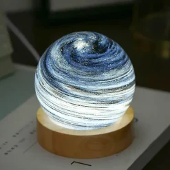 Accent u0026 Adorn Beleuchtung-3D-Kristallplaneten-Nachtlampe – LED-Atmosphärenleuchte