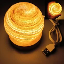Accent u0026 Adorn Beleuchtung-3D-Kristallplaneten-Nachtlampe – LED-Atmosphärenleuchte