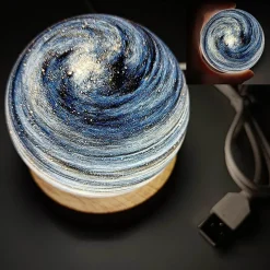 Accent u0026 Adorn Beleuchtung-3D-Kristallplaneten-Nachtlampe – LED-Atmosphärenleuchte