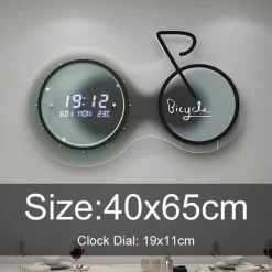 Willow u0026 Whim Beleuchtung-3D-LED-Fahrrad-Wanduhr – moderne, leuchtende Heimdekoration