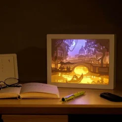 Comfort u0026 Style Beleuchtung-3D-LED-Nachtlampe – Kreatives Papierbox-Design