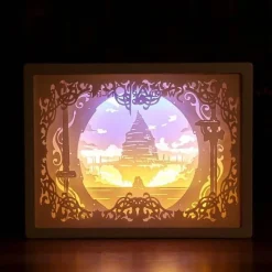 Comfort u0026 Style Beleuchtung-3D-LED-Nachtlampe – Kreatives Papierbox-Design