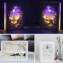 Comfort u0026 Style Beleuchtung-3D-LED-Nachtlampe – Kreatives Papierbox-Design