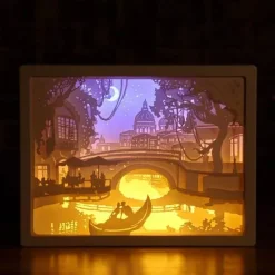 Comfort u0026 Style Beleuchtung-3D-LED-Nachtlampe – Kreatives Papierbox-Design