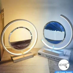 Willow u0026 Whim Beleuchtung-3D-LED-Sandkunstlampe – fließendes Licht, Heimdekoration