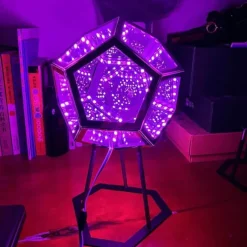 Bright Accents Beleuchtung-Dodekaedrisches LED-Nachtlicht – Einzigartige geometrische Lampe