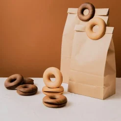 Deco Küche & Esszimmer-Donut-Verschlussklammern aus Holz – 6er-Set Zubehör zur Lebensmittelaufbewahrung