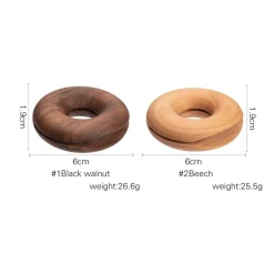 Deco Küche & Esszimmer-Donut-Verschlussklammern aus Holz – 6er-Set Zubehör zur Lebensmittelaufbewahrung