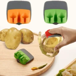 Deco Küche & Esszimmer-Doppelfinger-Gemüseschäler – Ergonomisches Küchenwerkzeug für müheloses Gemüsevorbereiten