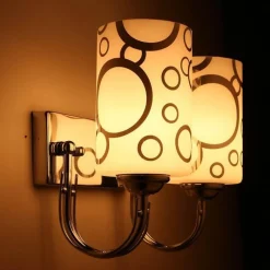 Bright Accents Beleuchtung-Doppelköpfige Wandleuchte aus Blasenglas – Moderne dekorative Beleuchtung