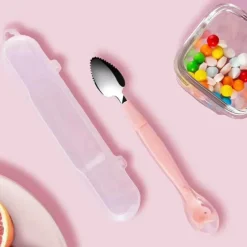 Kinder The Decor Haven Kinderwagen & Zubehör-Doppelköpfiger Babylöffel – Doppeltes Fütterungsgeschirr für Kleinkinder