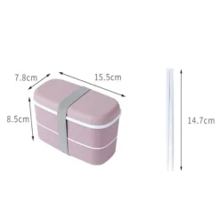 Space Savvy Küche & Esszimmer-Doppellagige Lunchbox aus Metall – Langlebiger Frischhaltebehälter