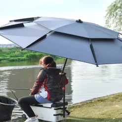 The Outdoor Vault Camping-Werkzeuge|Camping Im Freien-Doppellagiger Angelschirm – Outdoor-Überdachung zum Angeln und Camping