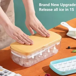 The Cozy Mug Küche & Esszimmer-Doppelschichtige Eiswürfelschale - Eiswürfel-Organizer