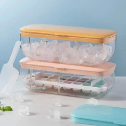 The Cozy Mug Küche & Esszimmer-Doppelschichtige Eiswürfelschale - Eiswürfel-Organizer