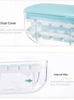 The Cozy Mug Küche & Esszimmer-Doppelschichtige Eiswürfelschale - Eiswürfel-Organizer