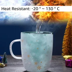 Cup Couture Küche & Esszimmer-Doppelschichtige Weihnachtsbecher – Festliches Trinkgeschirr für die Feiertage