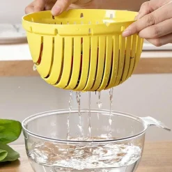 The Culinary Kit Küche & Esszimmer-Doppelschichtiger Abtropfkorb – Schnellabtropf-Küchenwerkzeug