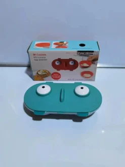 Tom Küche & Esszimmer-Doppelschichtiger Eierkocher aus Silikon für perfekt pochierte Eier, mikrowellengeeignet