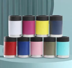 Adventure Basecamp Camping Im Freien|Küche & Esszimmer-Doppelschichtiger Flaschenkühler aus Edelstahl – Premium isolierter Getränkehalter