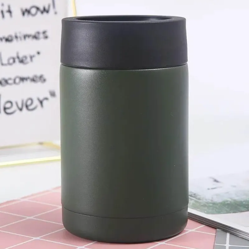 Adventure Basecamp Camping Im Freien|Küche & Esszimmer-Doppelschichtiger Flaschenkühler aus Edelstahl – Premium isolierter Getränkehalter