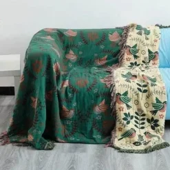 Snug u0026 Soft Bettzeug-Doppelseitige Überwurfdecke aus japanischer Baumwolle – Ganzjahres-Reisedecke