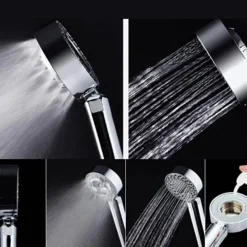 Tranquil Waters Badezimmer|Küche & Esszimmer-Doppelseitiger Hochdruck-Duschkopf – Seifenspender-Design