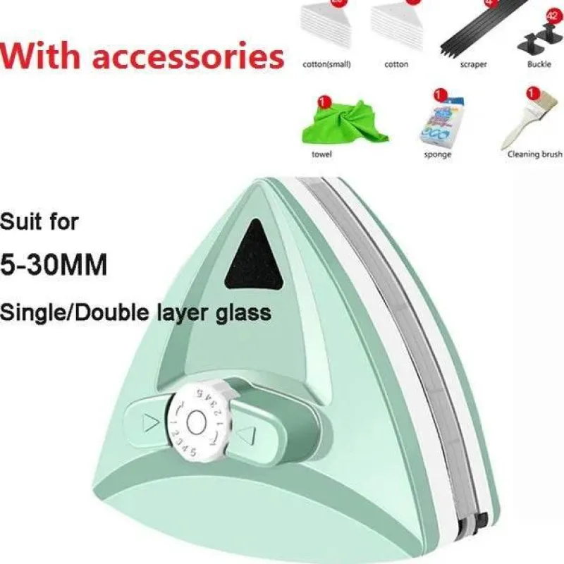 The Decor Haven Gadgets Für Zuhause-Doppelseitiger magnetischer Fensterreiniger – verstellbares Werkzeug für einfaches Reinigen