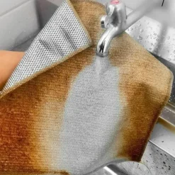 The Culinary Kit Küche & Esszimmer-Doppelseitiges Reinigungstuch aus Silberdraht – Ultra-saugfähiges Reinigungstuch