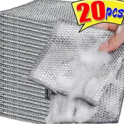 The Culinary Kit Küche & Esszimmer-Doppelseitiges Reinigungstuch aus Silberdraht – Ultra-saugfähiges Reinigungstuch