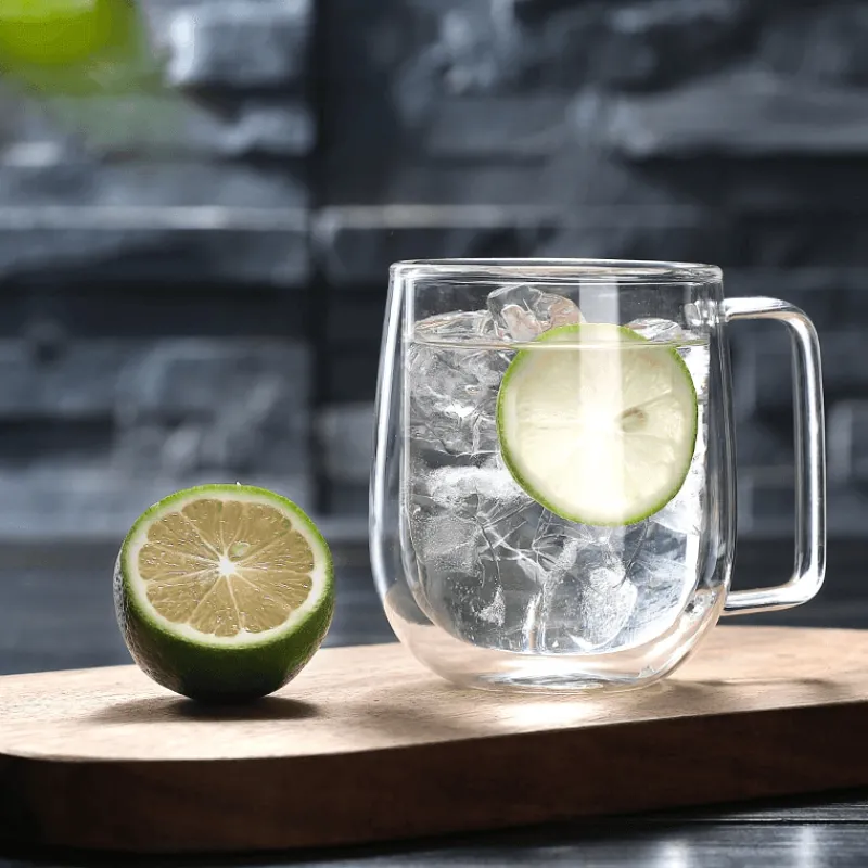 The Cozy Mug Küche & Esszimmer-Doppelt isolierter Glasbecher – handgefertigter Thermo-Kaffeebecher