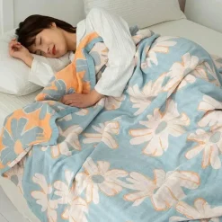 Wrap u0026 Relax Bettzeug-Doppelte Baumwolldecke - Weiche, atmungsaktive Bettdecke