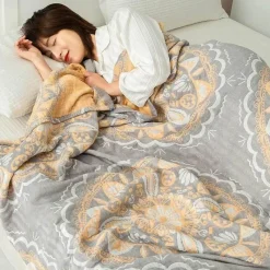 Wrap u0026 Relax Bettzeug-Doppelte Baumwolldecke - Weiche, atmungsaktive Bettdecke