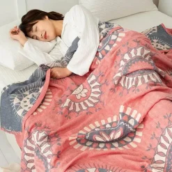 Wrap u0026 Relax Bettzeug-Doppelte Baumwolldecke - Weiche, atmungsaktive Bettdecke