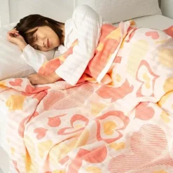 Wrap u0026 Relax Bettzeug-Doppelte Baumwolldecke - Weiche, atmungsaktive Bettdecke