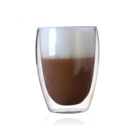 Plates u0026 More Küche & Esszimmer-Doppelwandiger, hitzebeständiger Glasbecher – Isoliertes Trinkgeschirr