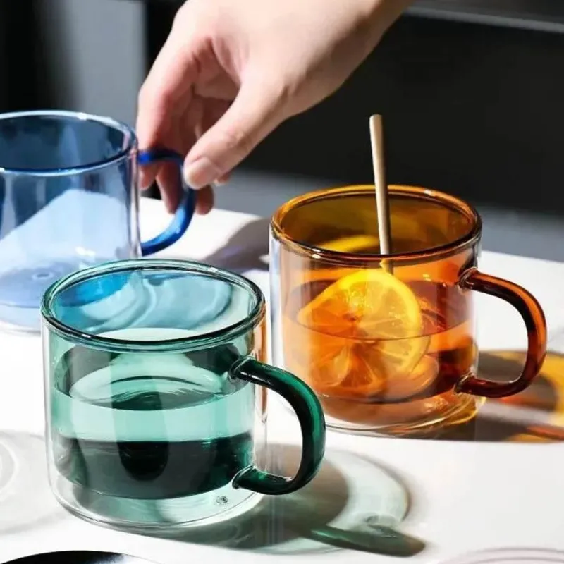 Plates u0026 More Küche & Esszimmer-Doppelwandiges Glasbecher-Set – 250 ml für Kaffee, Tee, Wein, Whiskey, Saft