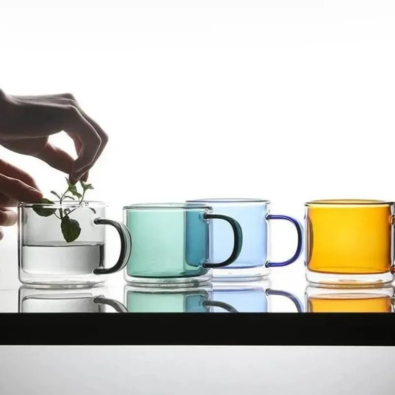 Plates u0026 More Küche & Esszimmer-Doppelwandiges Glasbecher-Set – 250 ml für Kaffee, Tee, Wein, Whiskey, Saft