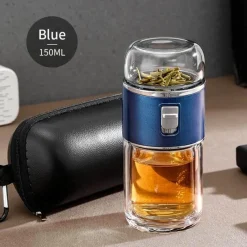 The Cozy Mug Küche & Esszimmer-Doppelwandiges Tee-Ei aus Glas – vielseitige Thermoskanne für heiße und kalte Getränke