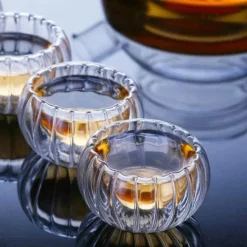 Plates u0026 More Küche & Esszimmer-Doppelwandiges Teetassen-Set aus Glas – vielseitiges Trinkgeschirr für Tee, Espresso, Bier, Whisky