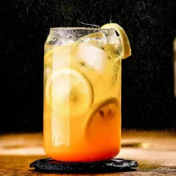 Plates u0026 More Küche & Esszimmer-Dosenförmiges Trinkglas-Set mit Deckel und Strohhalm - Ästhetische Becher