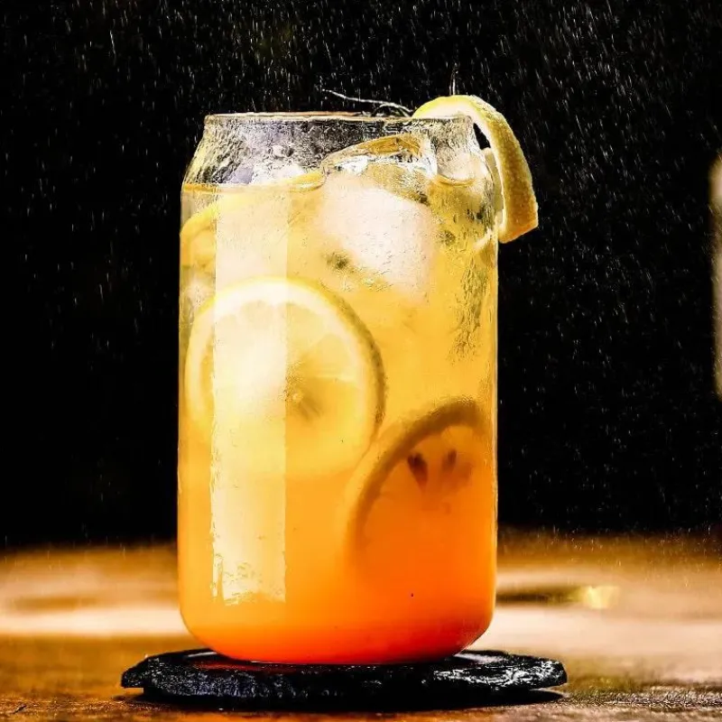 Plates u0026 More Küche & Esszimmer-Dosenförmiges Trinkglas-Set mit Deckel und Strohhalm - Ästhetische Becher