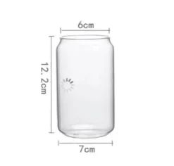 Plates u0026 More Küche & Esszimmer-Dosenförmiges Trinkglas-Set mit Deckel und Strohhalm - Ästhetische Becher