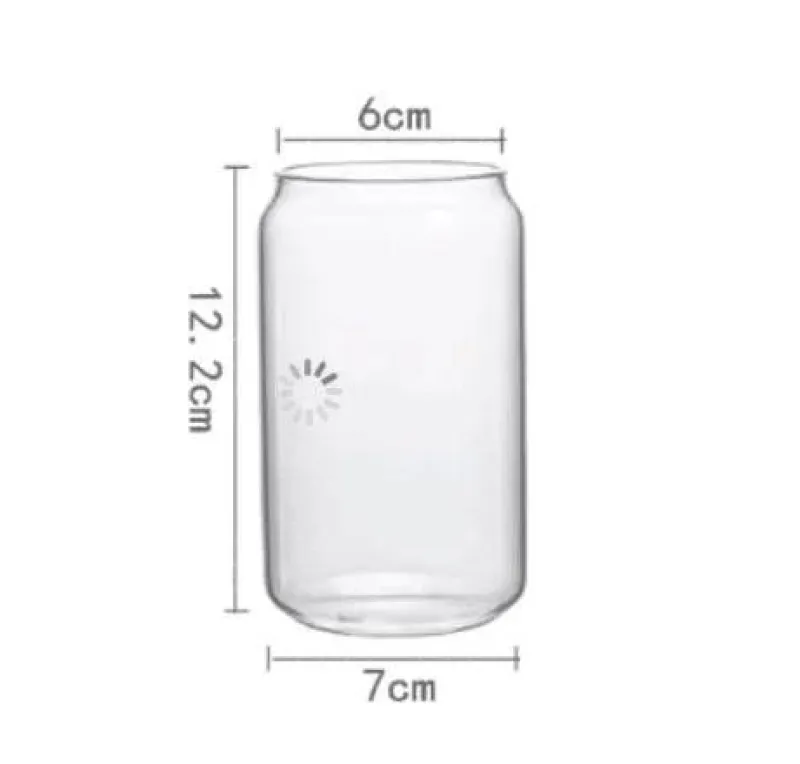 Plates u0026 More Küche & Esszimmer-Dosenförmiges Trinkglas-Set mit Deckel und Strohhalm - Ästhetische Becher