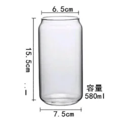 Plates u0026 More Küche & Esszimmer-Dosenförmiges Trinkglas-Set mit Deckel und Strohhalm - Ästhetische Becher