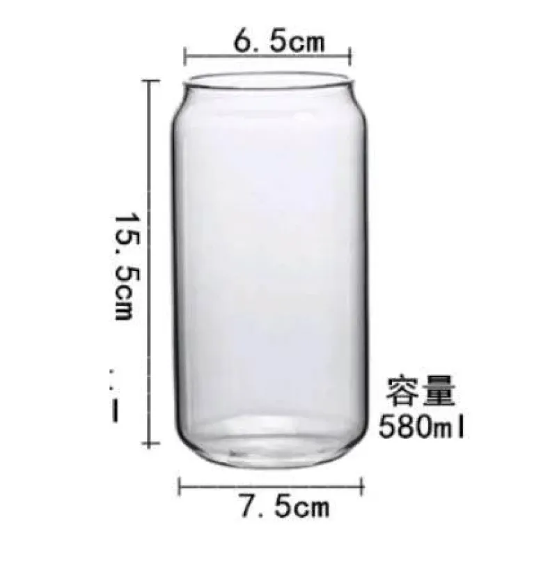 Plates u0026 More Küche & Esszimmer-Dosenförmiges Trinkglas-Set mit Deckel und Strohhalm - Ästhetische Becher