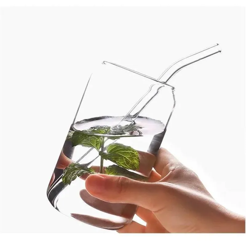 Plates u0026 More Küche & Esszimmer-Dosenförmiges Trinkglas-Set mit Deckel und Strohhalm - Ästhetische Becher