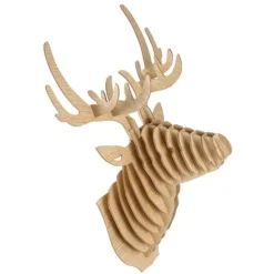 The Gilded Nest Möbel-3D-Puzzle aus Holz mit Hirschkopf – dekorative Wandkunst für die Inneneinrichtung