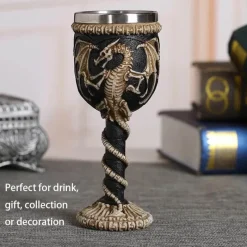 Feast u0026 Flair Küche & Esszimmer-Drachenschädel-Kelch - Gothic-Weinglas aus Kunstharz für Cocktails