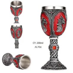 Feast u0026 Flair Küche & Esszimmer-Drachenschädel-Kelch - Gothic-Weinglas aus Kunstharz für Cocktails